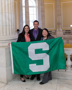 Three Michigan State University veterinary students bring Spartan pride to the nation’s capital.