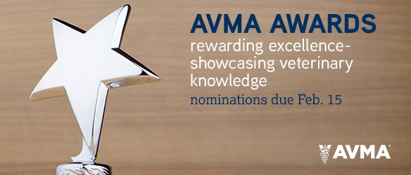 AVMA Awards Rewarding Excellence - Showcasing Veterinary Knowledge Nominations Due Feb. 15